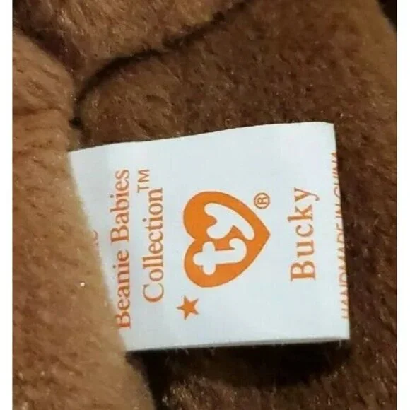 NWT Ty Beanie Baby Bucky 1995 Beaver - Picture 6 of 7